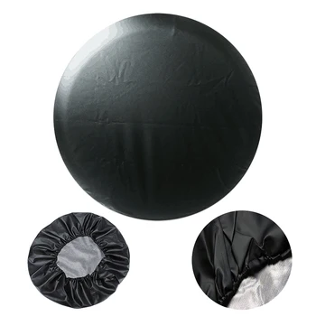 Cubierta de PVC para neumático de repuesto, funda protectora para válvula de rueda, accesorios para ruedas de coche, 14 ", 15", 16 "y 17", color negro puro