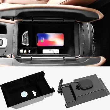 

1lot Mobile phone wireless charging Central Armrest storage box for 2014-2018 BMW X5 F15 / 2014-2018 X6 F16