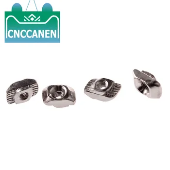 

10/20/50/100PCS M3 M4 M5*10*6 for 20 Series Slot T-nut Sliding T Nut Hammer Drop In Nut Fasten Connector 2020 Aluminum Extrusion