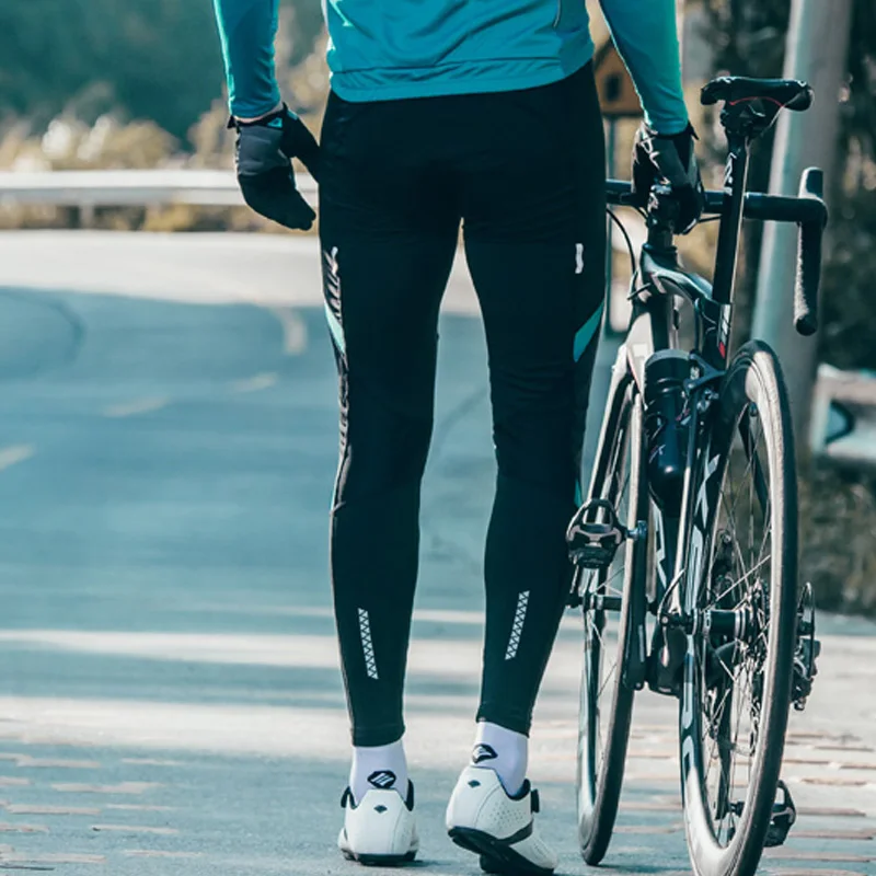 Santic 2019 hombres Ciclismo medias pantalones verano otoño 4D acolchado largo camino MTB pantalones reflectantes bicicleta pantalones largos - AliExpress