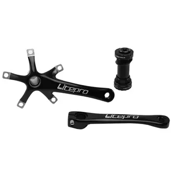 

Litepro Folding Bike Crank 170 mm 130 BCD Folding Bike Crankset Aluminum for Dahon SP8 Folding Bike Accessory Black