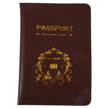 

Organizer Passport cover plastic Passport Holder Vine Of Flower-Coffee