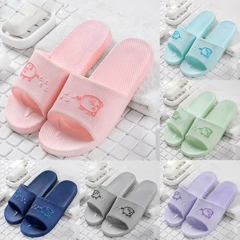 

Summer Slippers Men Lovers Casual Cartoon Sandals Leisure Soft Slides PVC Massage Beach Slippers Summer Man Pig Indoor Shoes#319