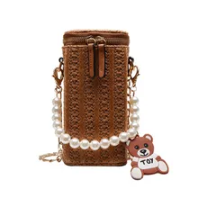 

Small Shoulder Straw Bag Woven Chain Handbags for Women
