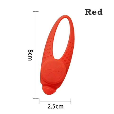 Rubber LED Pet Collar Lights Night Safety Dog Cat Collar Glowing Luminous Pendant