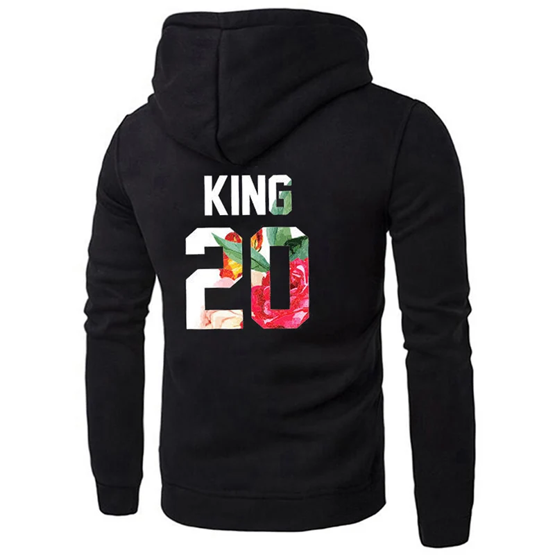 M6029BK QUEEN KING Poker толстовки для пар осень зима для женщин мужчин хараджуку свитшот с капюшоном женский длинный рукав повседневные Пуловеры Топы - Цвет: M6029BK