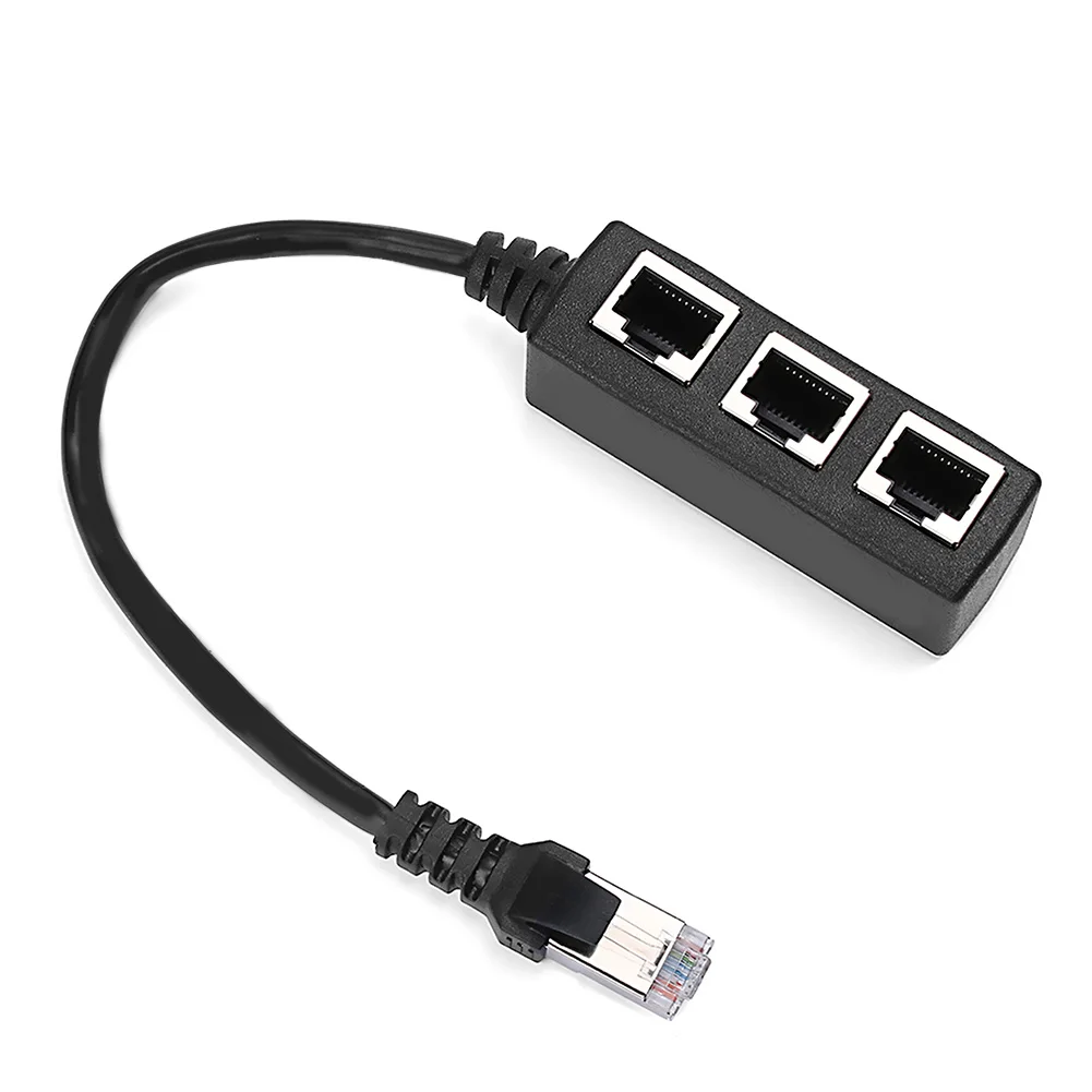 Разветвитель Кабеля Ethernet 1 штекер 3 гнезда RJ45 LAN сетевой шнур гнездо для сетевого
