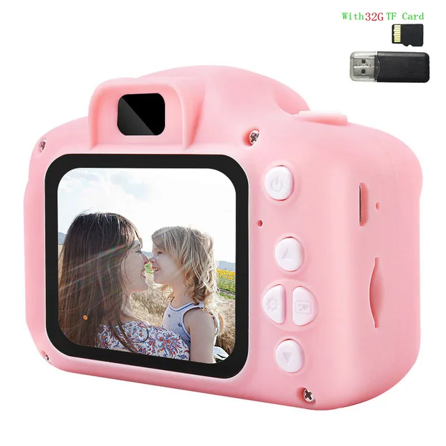 2 Inch HD Screen Chargable Digital Mini Camera Kids Cartoon Cute Camera Toys Outdoor Photography Props for Child Birthday Gift 22