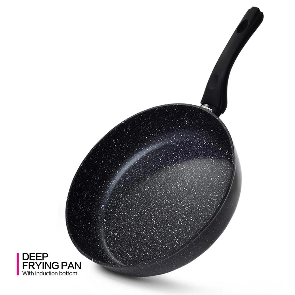 

Fiore series forged aluminum marble deep frying pan frying pan induction pan