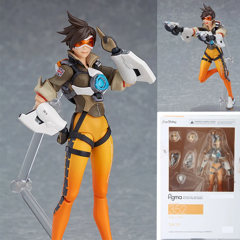 6 дюймов Игра Ow над часами персонаж Tracer Figma 352 Коллекционные фигурки героев