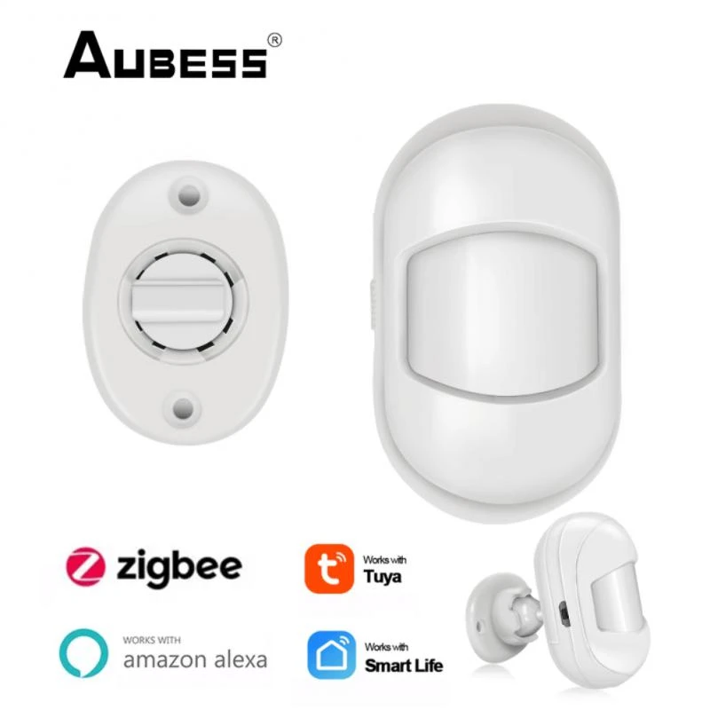 home panic button Tuya Zigbee Human Body Sensor Wireless Smart Body Movement Mini PIR Motion Sensor Use With Gateway Smart Life ring keypad flashing white