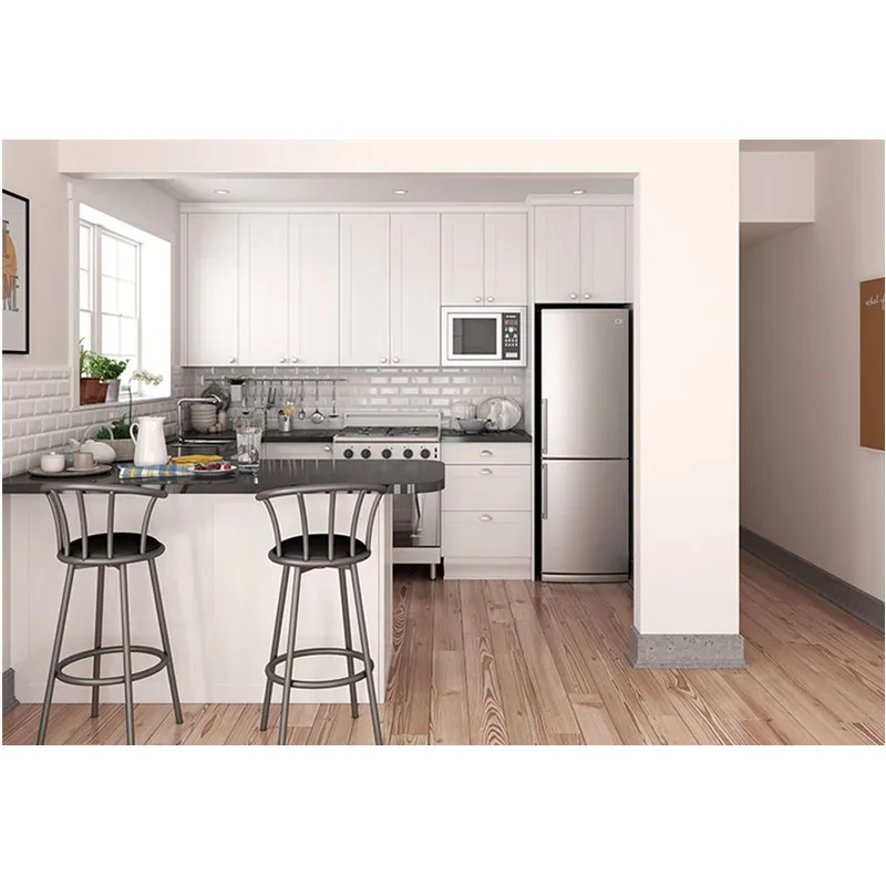 Usa Standards Rta Solid Wood White Shaker Kitchen Cabinets Modular