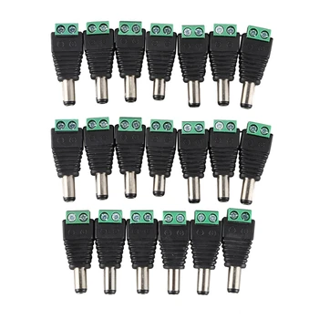 

20 x Surveillance cameras DC 2.1x5.5mm Male jack Adapter
