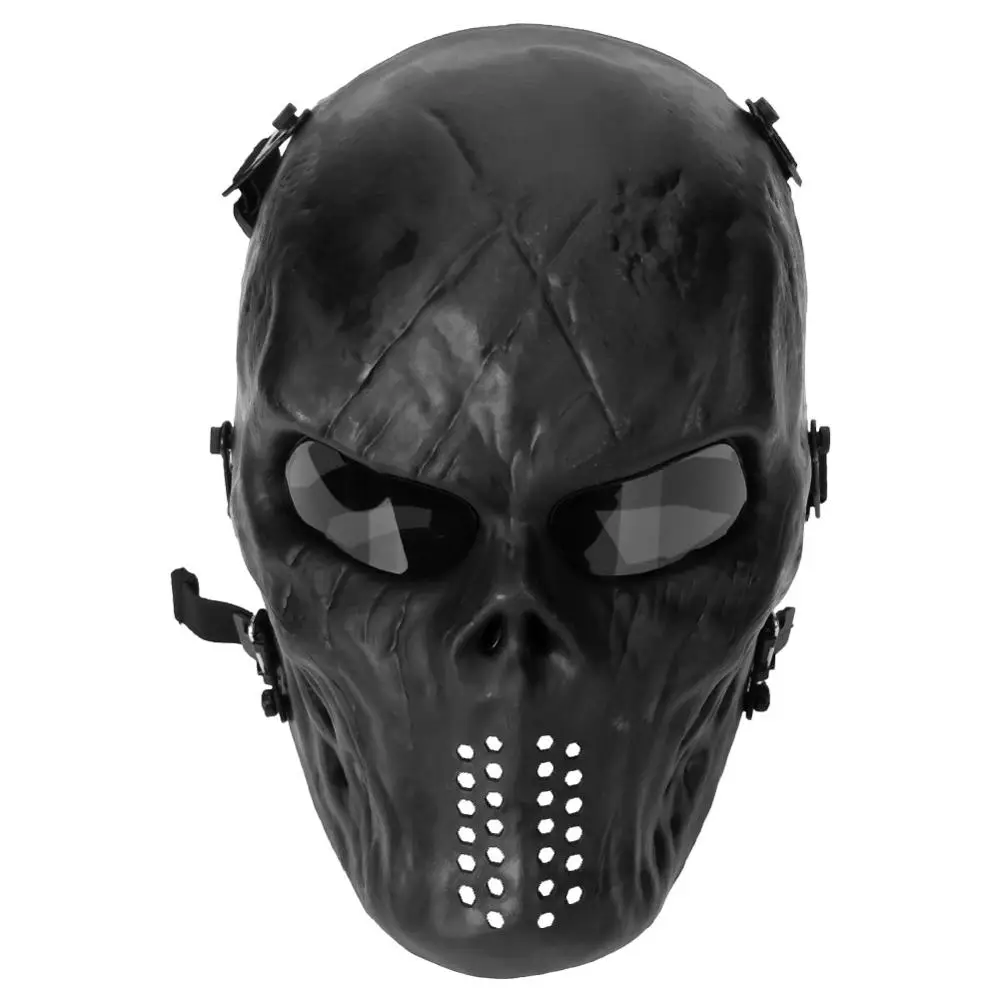 Ударопрочный PC объектив череп для игры в пейнтбол CS поле уход за кожей лица маска для охоты военный тактический Велоспорт Полный уход за