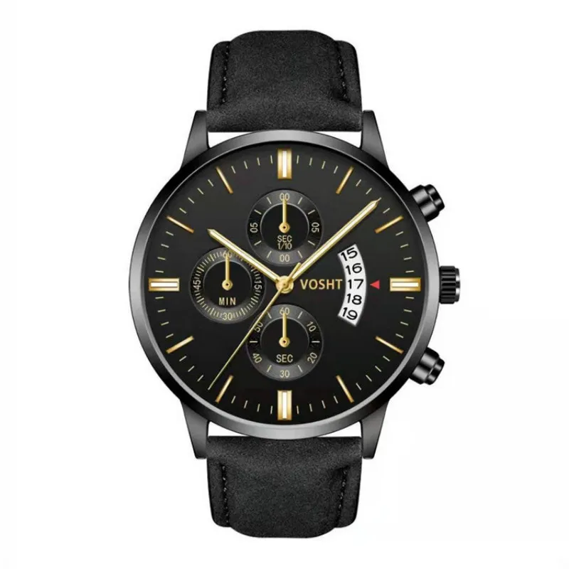 Мужские часы, Relogio Masculino, простой спортивный чехол из нержавеющей стали, кожаный ремешок, часы, кварцевые, деловые наручные часы, Reloj Hombre