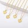 A-Z Initial Letter Heart Pendant Necklace Stainless Steel Alphabet Charm Gold Heart Chain Jewelry Neckalces for Women Girl Gift ► Photo 3/6
