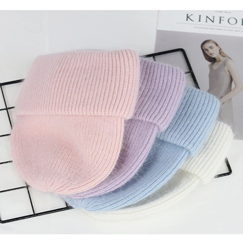 VISROVER 9 kolorów Unisex jednolity kolor prawdziwe futro z królika czapki zimowy kapelusz dla kobiety dzianiny Bonnet akrylowe kobieta jesień ciepłe Skullies 4 VISROVER 9 kolorów Unisex jednolity kolor prawdziwe futro z królika czapki zimowy kapelusz dla kobiety dzianiny Bonnet akrylowe kobieta jesień ciepłe Skullies 4