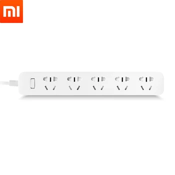 

Original xiaomi mijia 5 power socket, power strip plug, universal travel adapter, independent safety door, non-slip pad