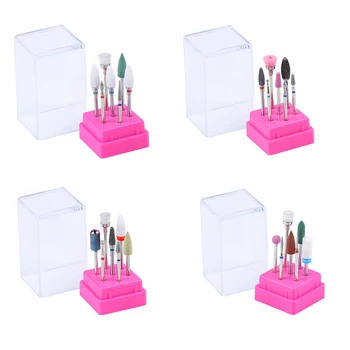 

7 Pcs Cutters Pedicure Machine Nail Drill Bits Set Gel Remover Ceramic Diamond Shank Carving Polishing Nails Art Tool