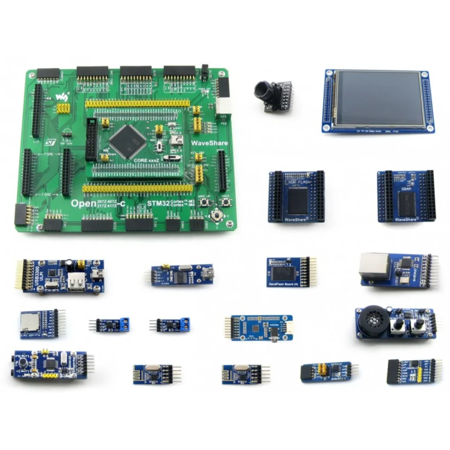 Open407Z-C посылка B# STM32 ARM Cortex-M4 Kit STM32F407 макетная плата+ 3,2 дюймов 320x240 сенсорный ЖК-дисплей+ 16 модулей