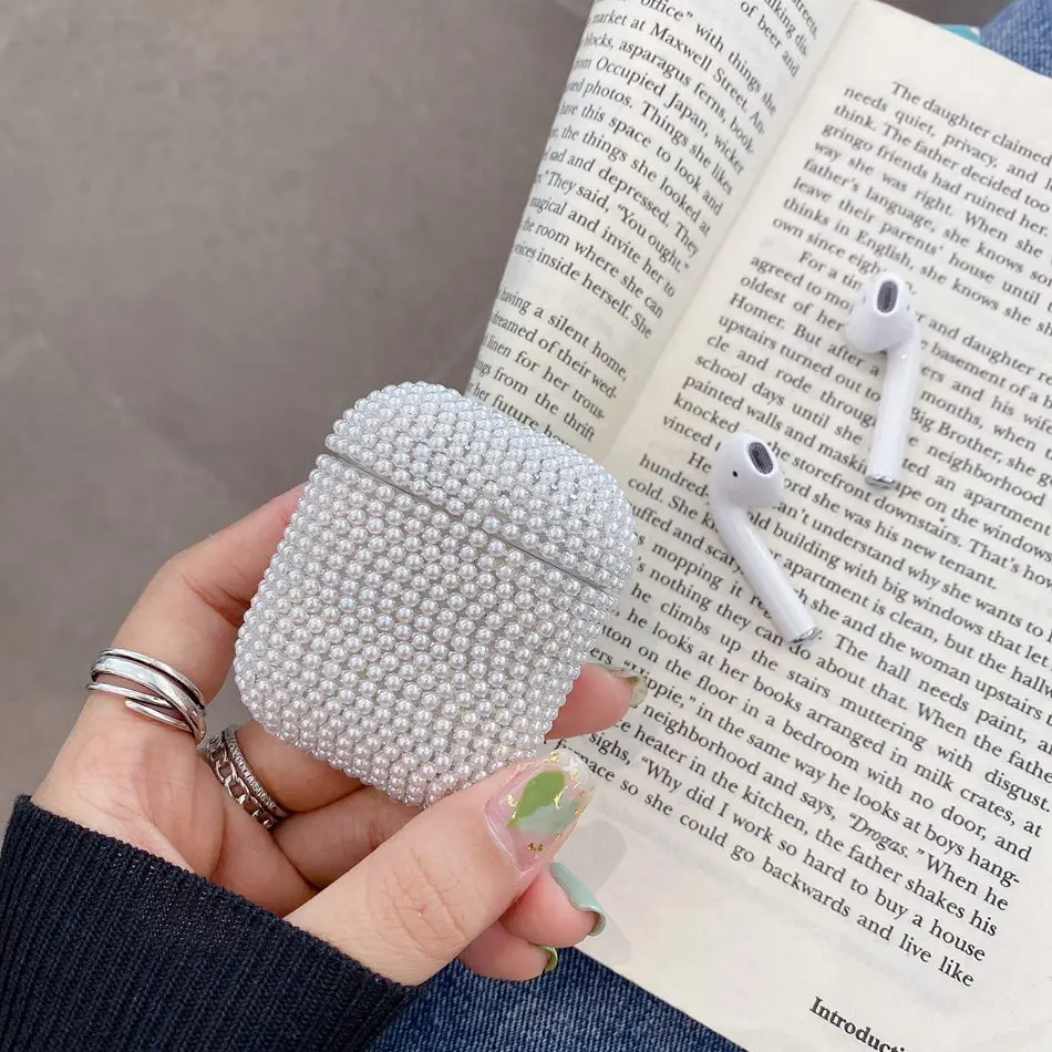 Роскошный 3D жемчужный драгоценный камень для AirPods Pro Чехол наушников Airpods 1 2