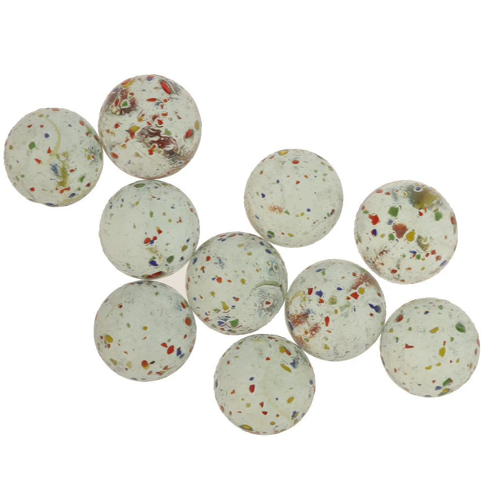 Promo 10 Pieces 25mm Diameter Glass Marbles Set Toy Ball Marbles Game For Children - Discovery Toys MARBL