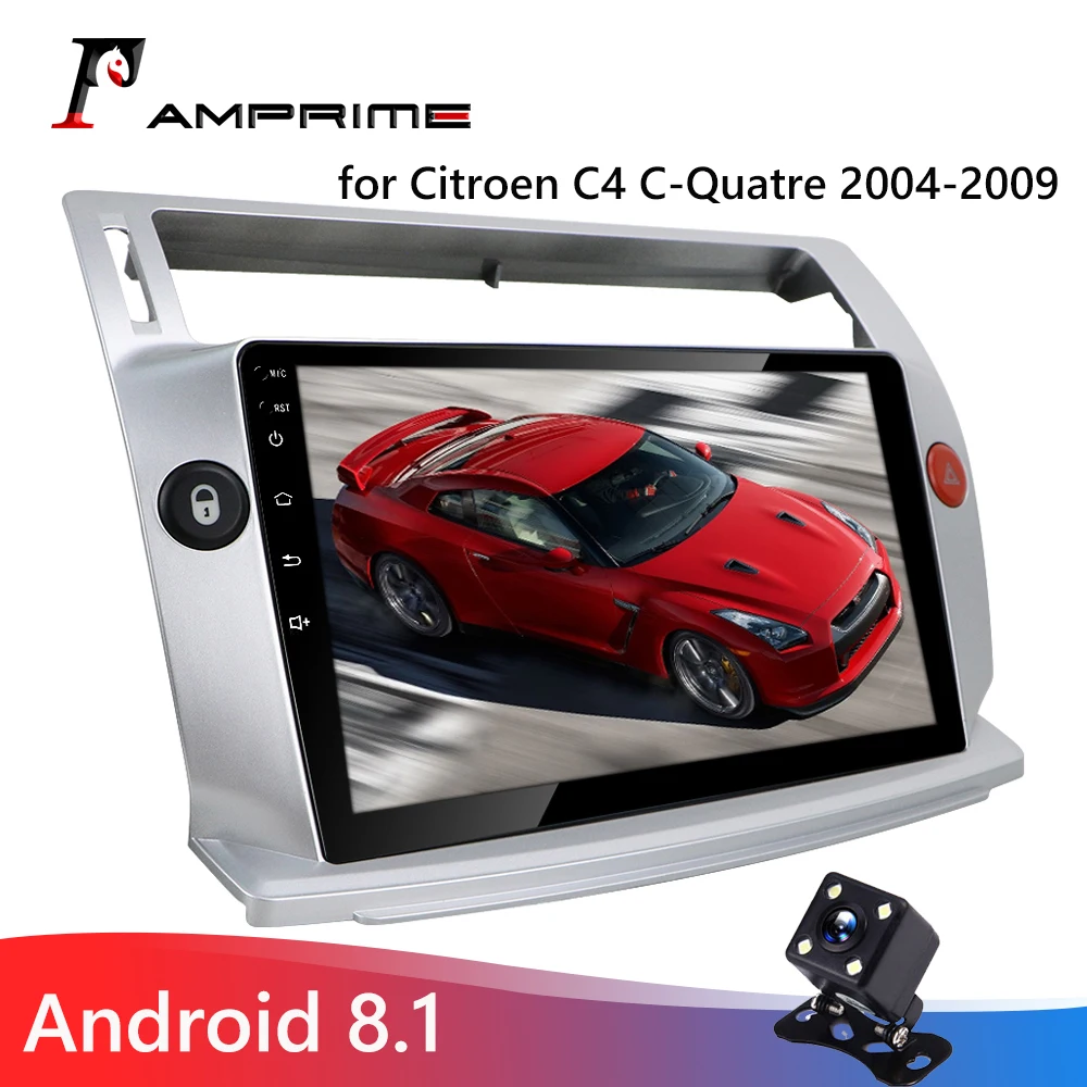 Автомобильный мультимедийный плеер AMPrime 2Din Android 2004 2.5D 9 дюймов Wi Fi GPS FM