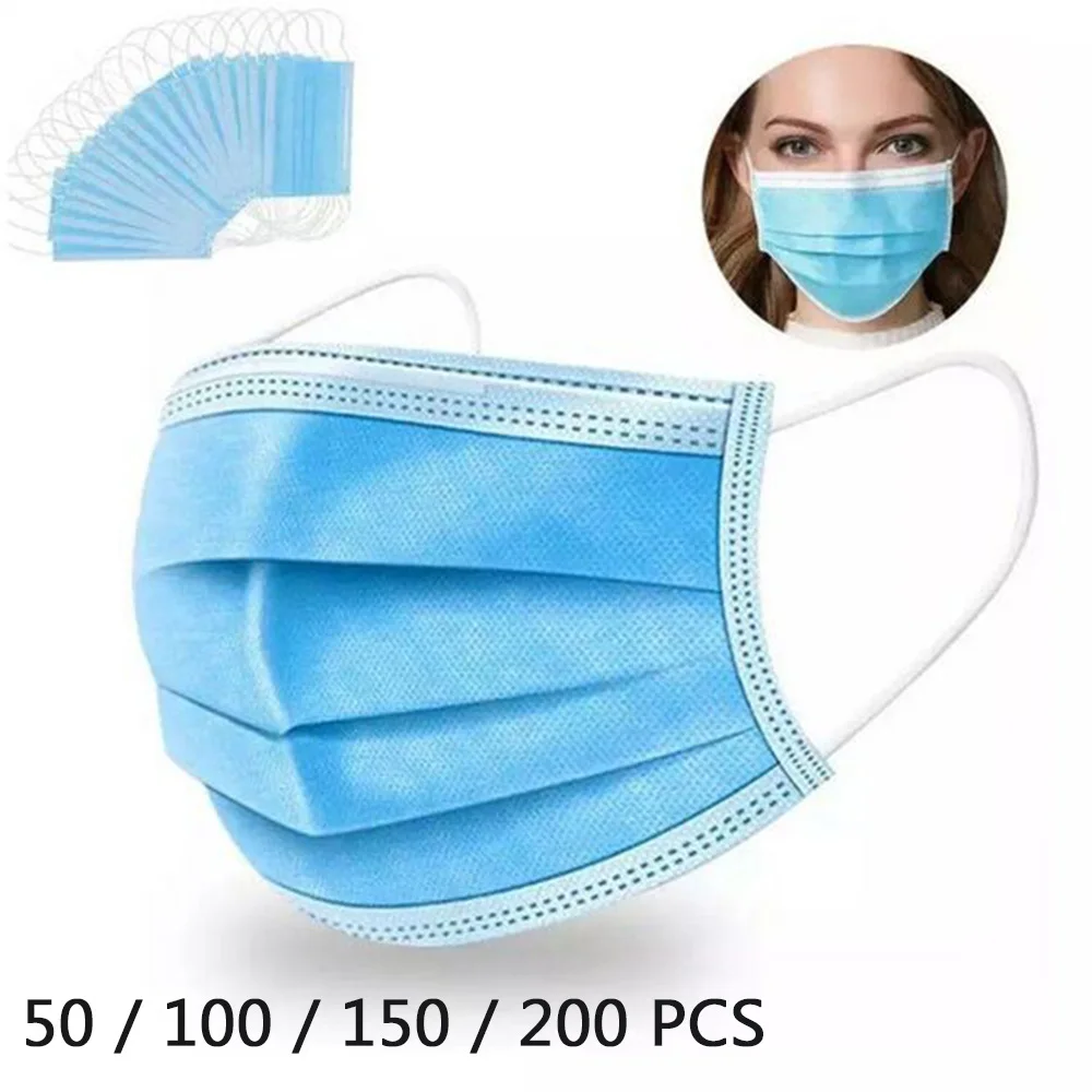 

Anti-Pollution 3 Layer Mask dust protection Masks Disposable Face Masks Elastic Ear Loop Disposable Dust Filter Safety Mask