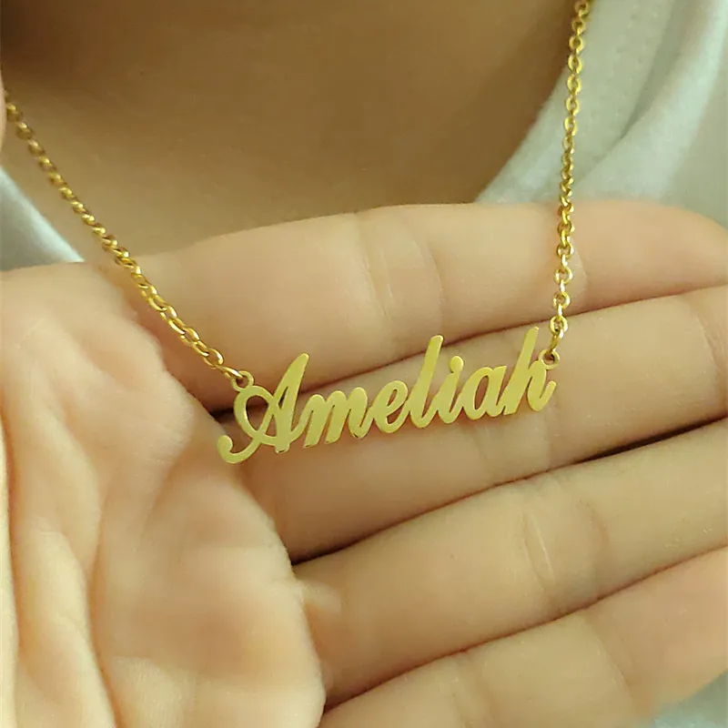 Custom Jewelry Cursive Name Necklace 