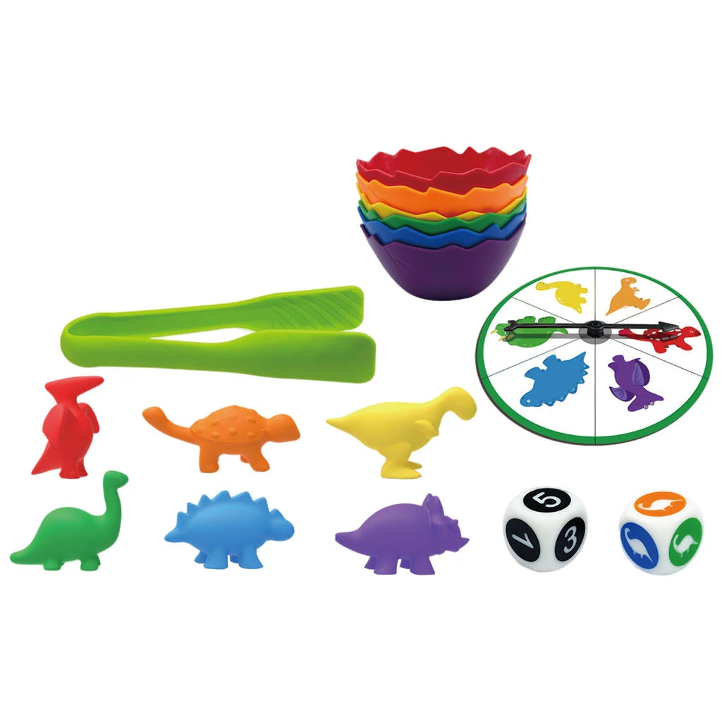 Juguetes Educativos Montessori para niños pequeños, set de 72 piezas de  dinosaurios coloridos para contar, clasificación de Color, para niños en  edad preescolar|Color y forma| - AliExpress