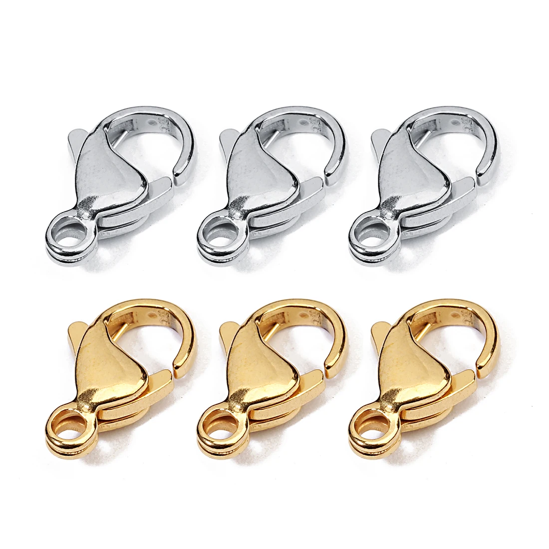 25pcs Stainless Steel Lobster Clasps Hooks Rose Gold Color 9/11/3mm End Clasps Connectors For Necklace Bracelet Jewelry Making