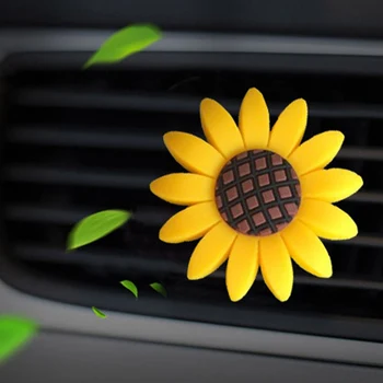 

Car Accessories For Girls Air Freshener Car Perfume Sunflower Vent Clip Car Fragrance Scent Diffuser Auto Interior Decor