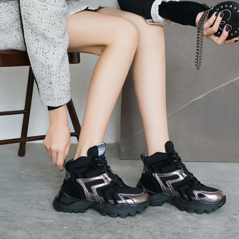 FEDONAS Patchwork Genuine Leather Women Flats Comfortable Women Sneakers Casual Shoes Woman Spring Newest Fashion Basic Sports