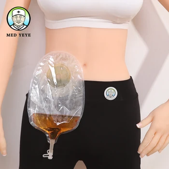 

5 Pcs Urostomy Bags One-piece Systerm For Adult Cutting Range 15-48mm Stoma Care Pouch with High Capacit