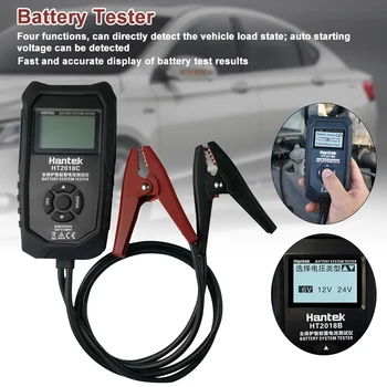 

Volt Checking Car Accessories Fast HT2018B Battery Tester LCD Digital 6V/12V/24V Universal Measurement Portable Analyzer