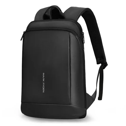 Mark Ryden, Сверхлегкий мужской рюкзак для ноутбука, 15,6 дюймов, для работы в офисе, тонкий мужской рюкзак, деловая сумка, рюкзак, тонкая задняя Сумка - Цвет: black