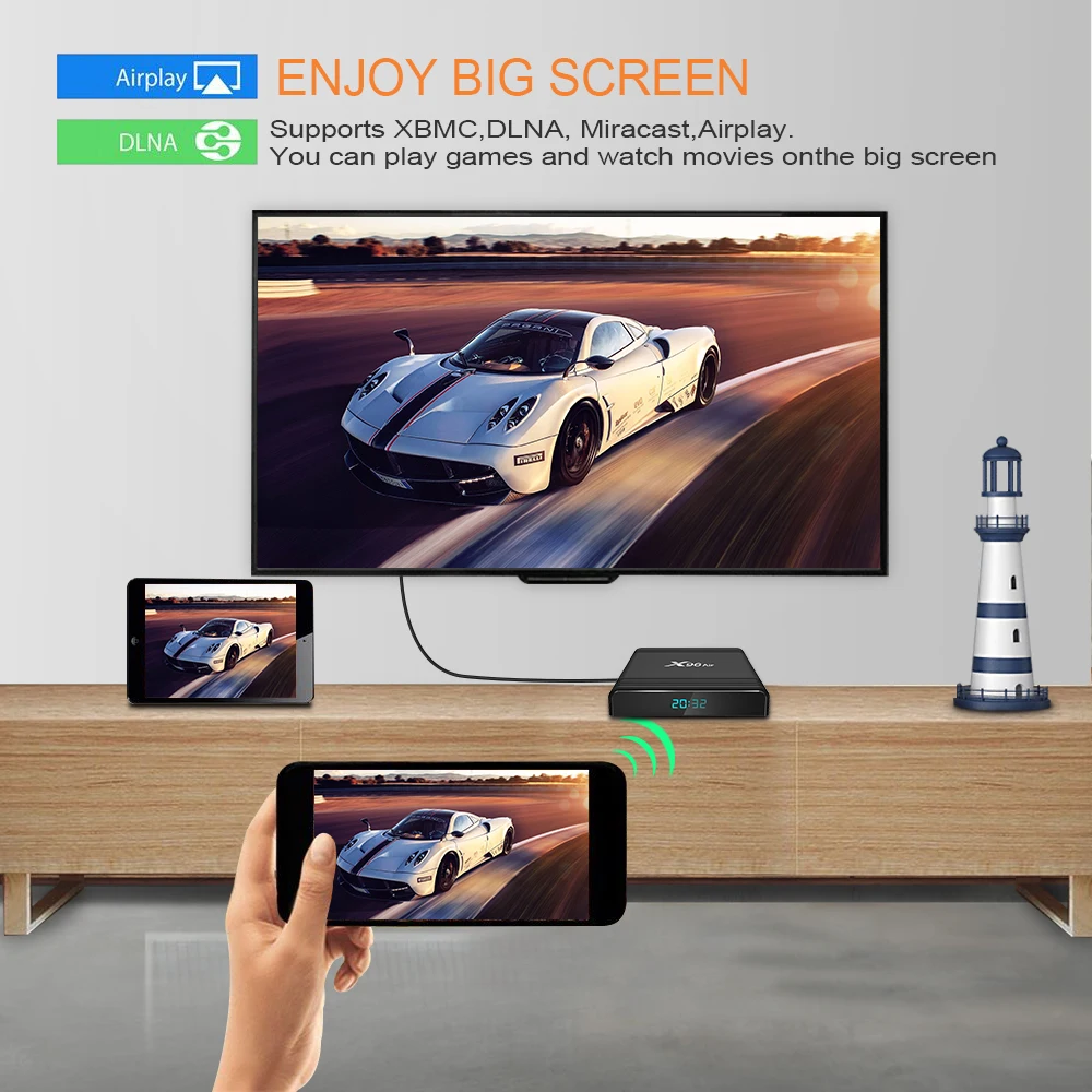 X96 Air Smart tv Box Android 9,0 Amlogic S905X3 4 Гб 64 ГБ 32 ГБ 2,4G/5G WiFi 4K 8K 24 кадров в секунду Netflix H.265 2 Гб 16 Гб мини-приставка