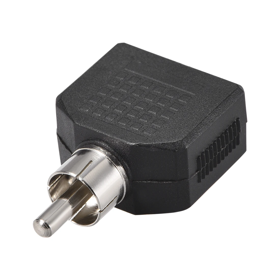 

uxcell RCA Male to Dual 3.5mm Female Connector Splitter Adapter Coupler Black 8Pcs for Stereo Audio Video AV TV Cable Convert