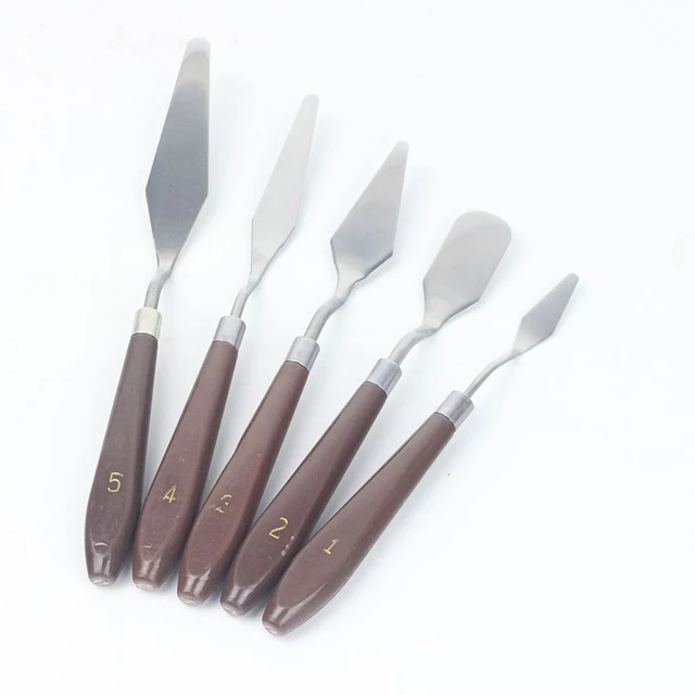 Stainless Steel Scraper Oil Paint Spatula - Stainless Steel Palette Set  Spatula - Aliexpress