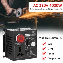 NHT-4000W regulador de tensão variável do controlador de tensão scr ac 220 v velocidade compacta temperatura luz tensão regulável dimmer