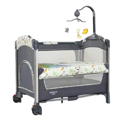 Berceau pour bébé, Installation gratuite, rangement facile, transformateur de lit réglable en hauteur, chaises à bascule pliables pour bébés 