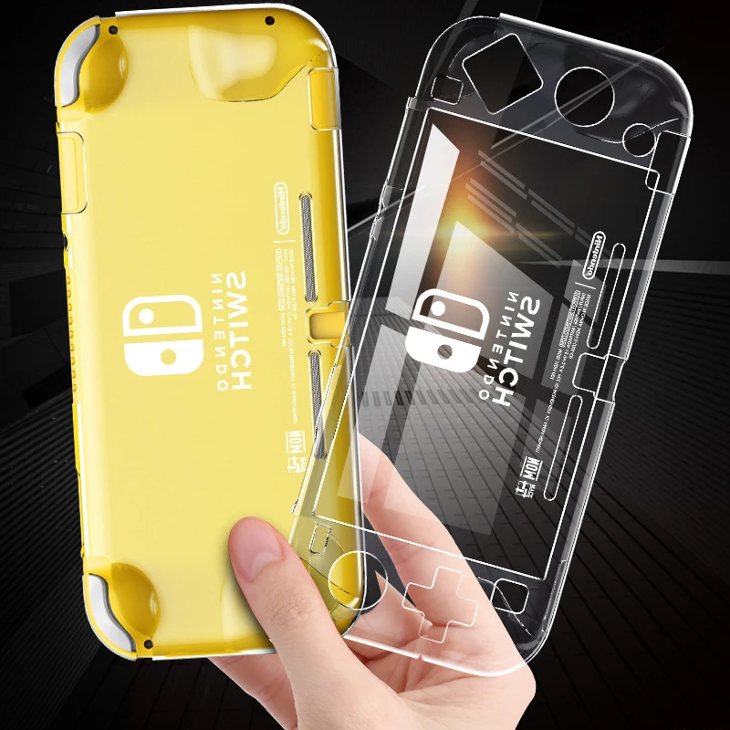 Case For Nintend Switch lite Transparent Clear Cover for nintendo switch mini NS Hard Crystal Shell Screen Tempered Glass Film (7)