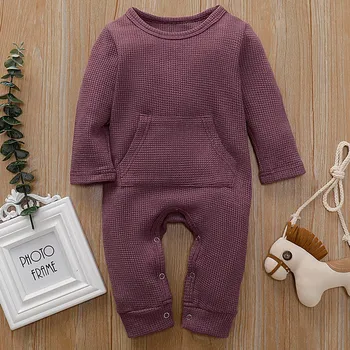 

Spring Newborn Baby Girls Boys Cotton Romper Jumpsuit Long Sleeve Button Up One Pieces Casual Infant Clothes Fall Baby Romper