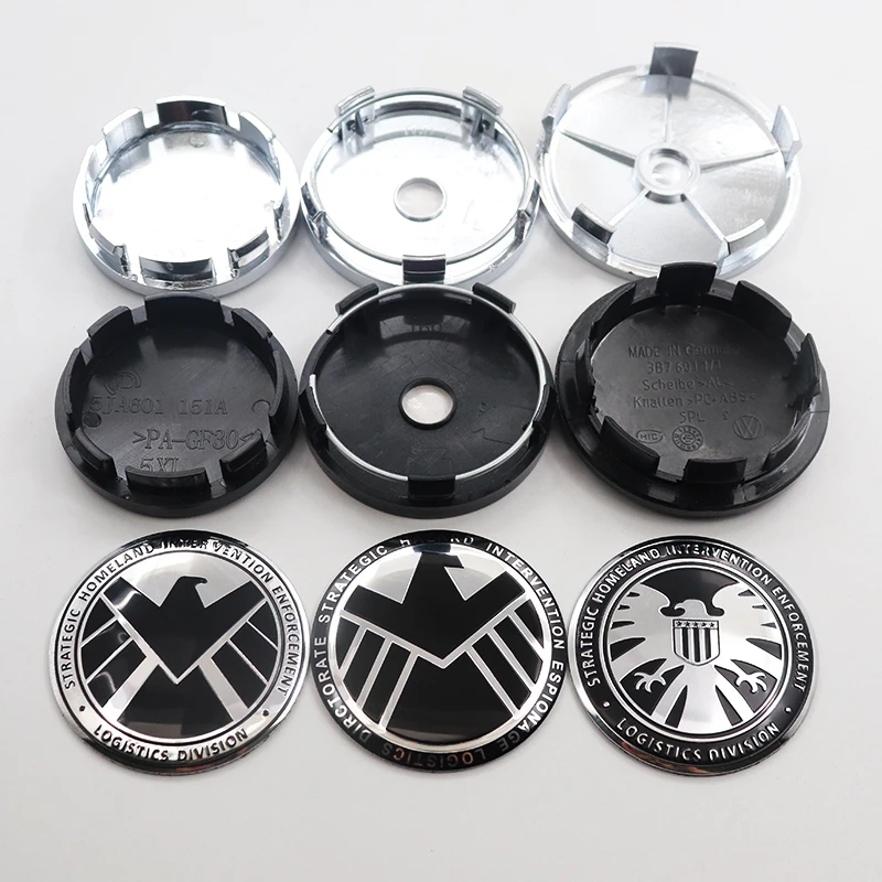 4pcs 56mm 60mm 65mm 68mm SHIELD logo car emblem Wheel Center Hub Cap auto Rim refit badge covers sticker styling accessories | Автомобили