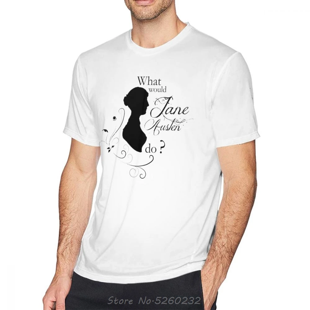 Футболка Jane Austen футболка What was Do Повседневная хлопковая с коротким рукавом | Мужские футболки -4000188608871