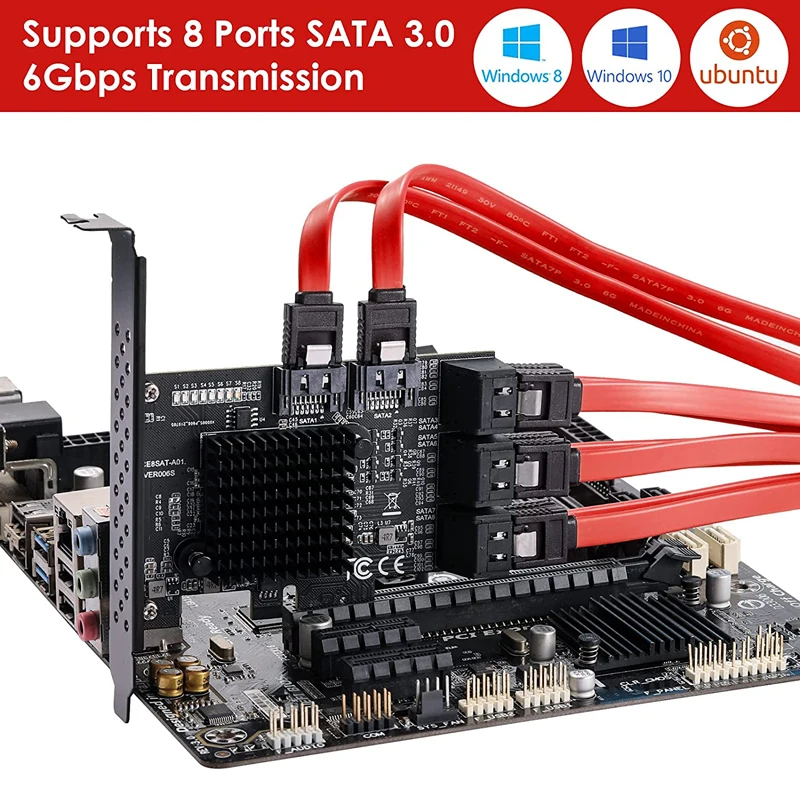 Sata To Pci Scheda PCIE A SATA Scheda Di Espansione SATA 3 PCI Express A 6 Pci Sata - Foto 9