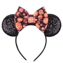 Алиэкспресс Лидер продаж детские Микки резинки для волос аксессуары для волос для Хэллоуина головная повязка для детской вечеринки украшение на заказ