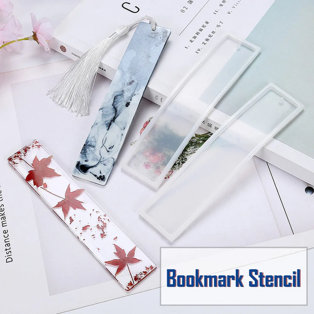 Rectangle Silicone Bookmark Mold DIY Making Epoxy Resin Jewelry Craft Mould DIY