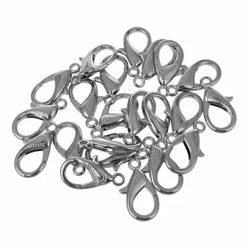 

20PCs Silver Lobster Clasps for Key Ring 30x16mm(1 1/8"x5/8")