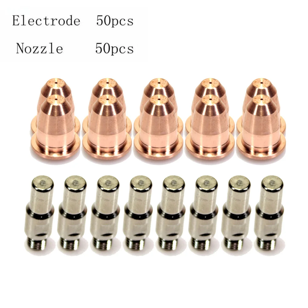 

50*Plasma Torch Nozzles+50*Electrode For RAZORWELD TRF45-6-CC1 RWPR-0110 RWPD-0116-8 PK100 Tool Parts Replacements
